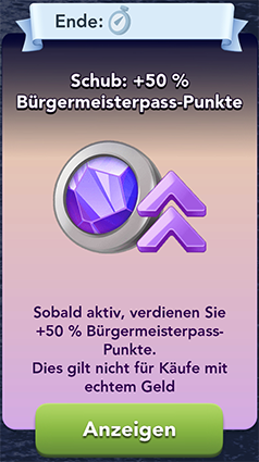 Schub 50 Bürgermeisterpass Punkte Start