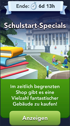 Schulstart Specials Start