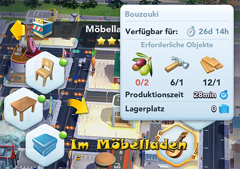 Bouzouki Herstellen im Möbelladen Info1