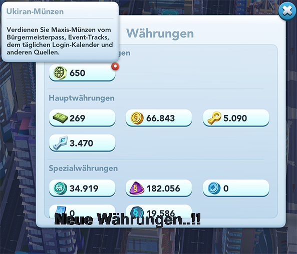 Neue Währungen Info