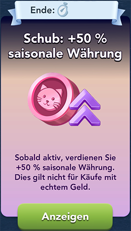 Schub+50saisonale Währung Start