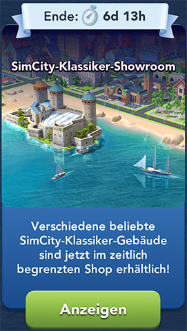 Die SimCity Klassiker Showroom Start